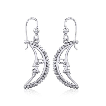 Crescent Moon Silver Earrings TER1904 - Jewelry